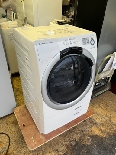 激安ドラム!! SHARP 左開き ES-S7A-WL 2016年 ドラム式洗濯機 家電 生活家電 洗濯機