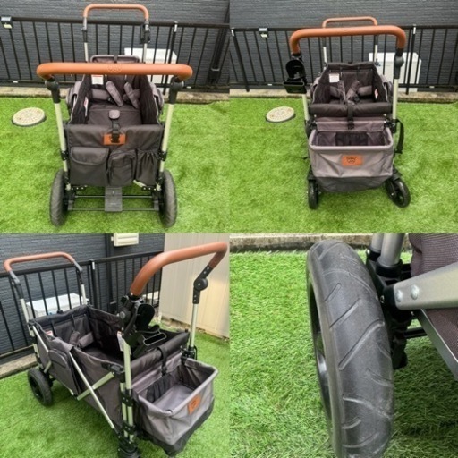 【美品】Feemom2人乗りベビーカート、キャリアワゴン