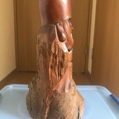 福禄寿①　彫刻　一刀彫　岳峰作　伝統工芸　福禄寿　昭和　当時物の画像