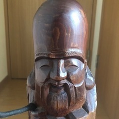 福禄寿①　彫刻　一刀彫　岳峰作　伝統工芸　福禄寿　昭和　当時物の画像
