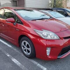 【売約】車検R7.10まで！後期 プリウス 赤 ナビ TV ETC