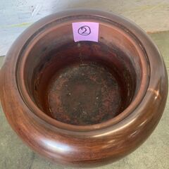 【アンティーク】 木製火鉢 ② 手炙り 古美術 直径28cm 火鉢 レトロ N0235の画像