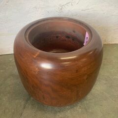 【アンティーク】 木製火鉢 ② 手炙り 古美術 直径28cm 火鉢 レトロ N0235の画像