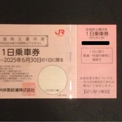 ＪＲ 九州 鉄道 株主優待券 1日乗車券  10枚セット 期限 2025年6月30日の画像