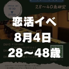 8.4 恋活イベント！　出会い増やしに行こう！
