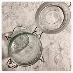 ꒰未使用꒱アンティーク調 密封 漬け物 グラス 容器  保存瓶の画像