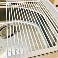 【先着順】折りたたみ水切りラック キッチン 食器洗い　ホワイト ...