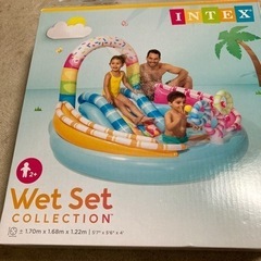 ビニールプール　滑り台付きの画像