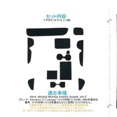 RAV4のフロアマット、ラゲッジマット、ドアポケットマットのセットの画像