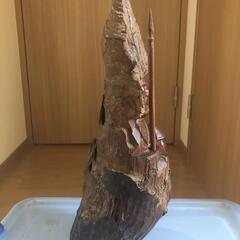 鍾馗様　七福神　一刀彫　飾り物　昭和　当時物　伝統工芸品の画像