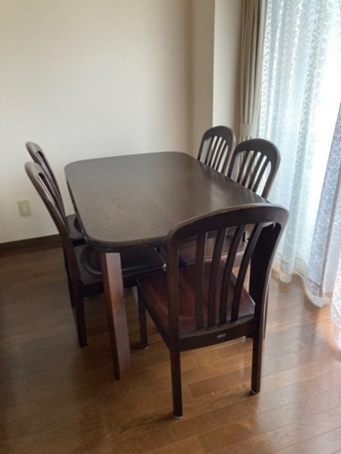 マルニ木工　ダイニングテーブル&チェアー5脚