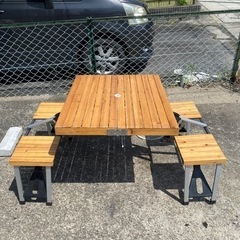 ピクニックテーブル(木製)