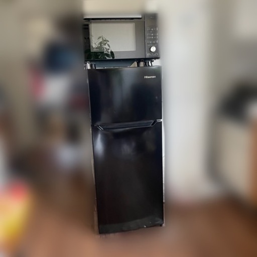 Hisense ハイセンス 冷蔵庫 HR-B12J1B 小型 幅47.5cm 120L ブラック 2ドア 右開き