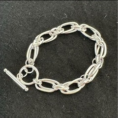 ※決まりました※シルバー925 アンカーチェーン ダブルリングブレスレット の画像