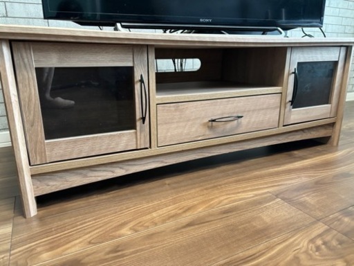 【即渡OK】【美品】115cm テレビボード テレビ台 収納ボード 収納あり オーク調