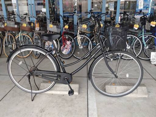 【完売御礼】【大人用】整備済 CBA廉価車 27型ギアなし 中古自転車 婦人車 黒色 <自転車のオオムラ 静岡店>