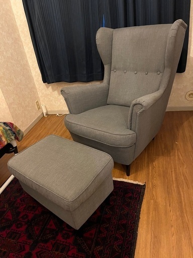 IKEA1人がけソファ&オットマン