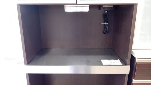 ★ジモティ割あり★ 末次家具工芸(株) 食器棚　ブラウン H190×D45×W80.5 クリーニング済み TJ7287