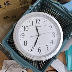中古品 カシオ壁掛け電波時計  直径約30cm