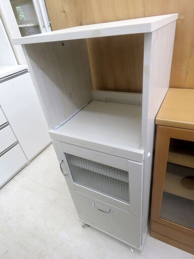 北海道 千歳市/恵庭市 近郊配送 ニトリ キャスター付き レンジラック アイボリー系 店頭でのお受渡し大歓迎