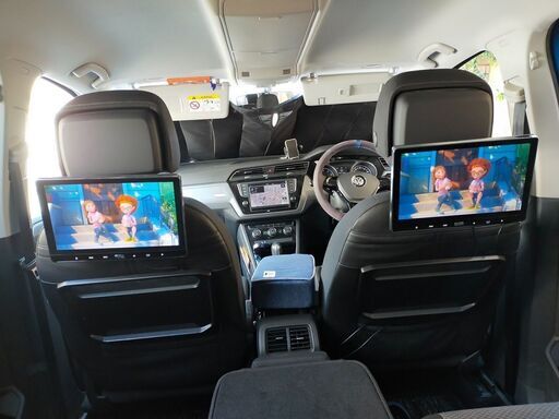 2台＿スロットイン式ヘッドレストモニター11.6インチ DVDプレーヤー内蔵