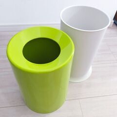 生活感ゼロのゴミ箱 イデアコ ミニチューブラー（グリーン）の画像