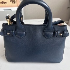 バーバリーハンドバッグレザーチェック　Burberryの画像
