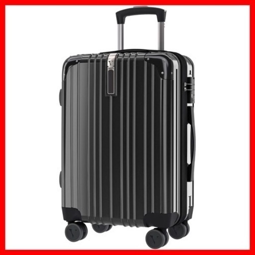 新品未使用 スーツケース 黒 7泊～ キャリーケース Lサイズ ダイヤルロック ダブルキャスター 旅行