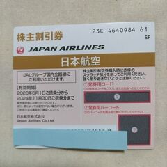 JAL (日本航空)　株主優待券　2枚　