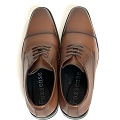 新品未使用【フォクスセンス】ビジネスシューズ 25.0 ブラウン 外羽根 紳士靴 革靴の画像