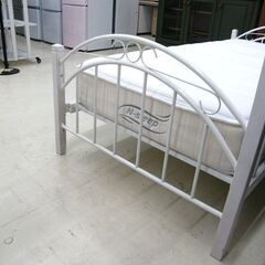 【新作】【ホワイト】シングルベッド パイプベッド シングル ベッドフレーム シングルベッド パイプベッド ベッド シングル ベッドフレーム