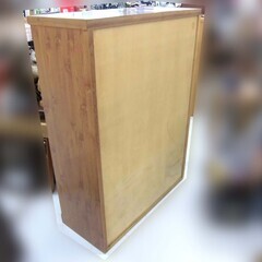 ハイチェスト 6段 幅100×奥行44×高さ137cm 木製 ブラウン系 タンス 箪笥 引き出し収納 収納家具 衣類収納 苫小牧西店の画像