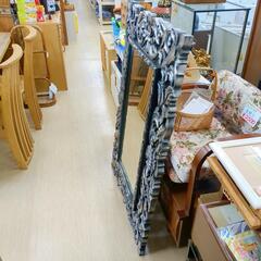 飾り鏡・壁掛け用◆ミラー◆木製◆派手な飾りです(^^♪【浜村鹿野温泉ICから3分 買取本舗 宮本リサイクル 営業時間9～19時 定休日水曜のみ←連絡できませんm(_ _)m】の画像