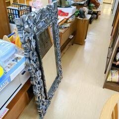 飾り鏡・壁掛け用◆ミラー◆木製◆派手な飾りです(^^♪【浜村鹿野温泉ICから3分 買取本舗 宮本リサイクル 営業時間9～19時 定休日水曜のみ←連絡できませんm(_ _)m】の画像