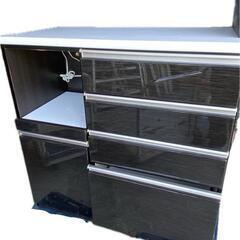 ニトリ キッチンボード Nポスティア 木目 100KB BK ブラック 幅約100