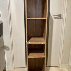 山善 スリムユニット2段×2 カラーボックスの画像