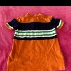 ラルフローレン ポロシャツ size6 ボーダー　オレンジ　キッズの画像