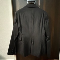 レディーススーツ(パンツスーツ・黒チェック柄)の画像