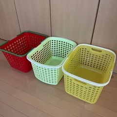 【売約済】ランドリーバスケット　３点セット