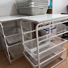 IKEA廃盤商品金属メッシュカゴ引き出し
