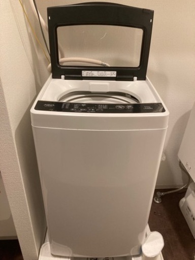 美品 洗濯機 AQUA 5.0kg  アクア  ホワイトAQW-G50GJ 2019年製
