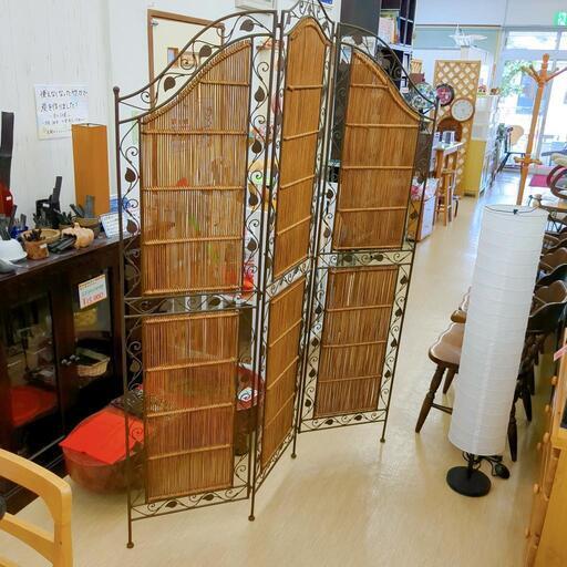 ３連衝立☆アンティーク・モダン・オシャレ【浜村鹿野温泉ICから3分 買取本舗 宮本リサイクル 営業時間9～19時 定休日水曜のみ←連絡できませんm(_ _)m】