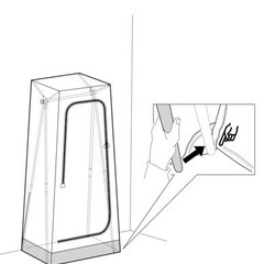 家具 IKEA VUKU ワードローブ ハンガーラック の画像