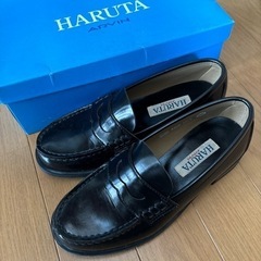 HARUTA ローファー22.5cm黒　卒業式、入学式、ピアノ発表会 