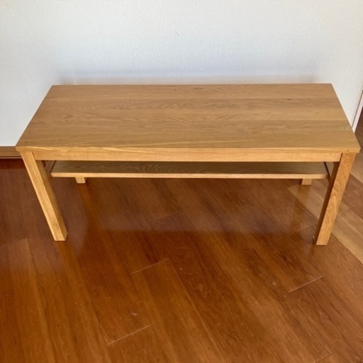 木製ベンチ　板座　節あり　無印良品