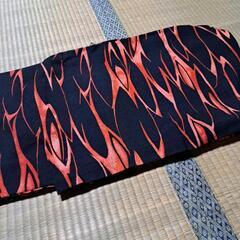 着物一重オレンジ黒
