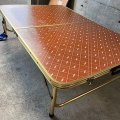 フォールディング バーベキューテーブル 120×80×70(37.5)cm アウトドアテーブル 囲炉裏キャンプの画像