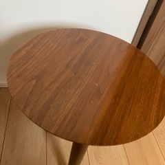 サイドテーブル　ウォルナット　ウッドの画像