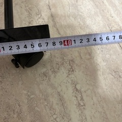 立ち鏡、キャスター付き、黒の画像