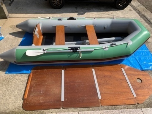 【交渉中】幌カバー付アキレスパワーボートFMJ-404免許不要　別出品トーハツ船外機セット購入も可能　受け渡し場所相談可能